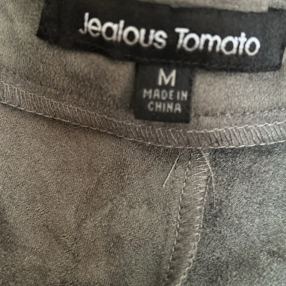 Jealous Tomato Gray Faux Suede Bell Bottoms - Picture 5 of 11